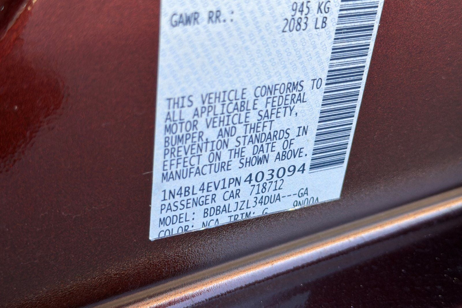 2023 Nissan Altima 2.5 SL