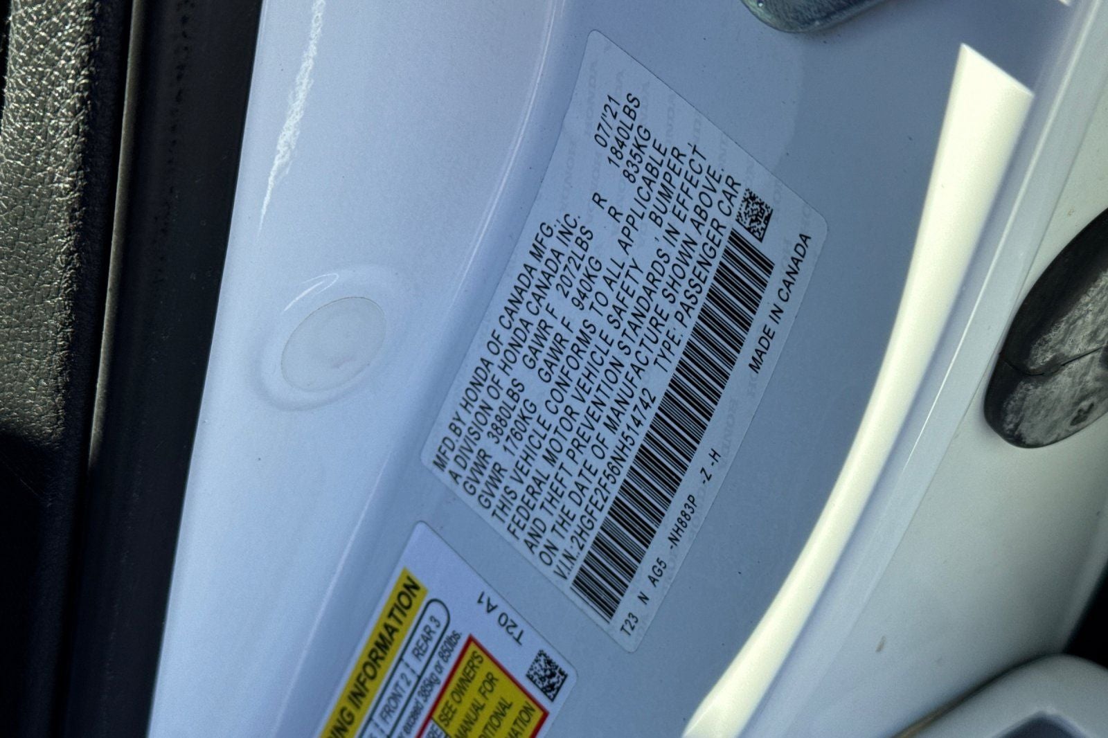 2022 Honda Civic Sport