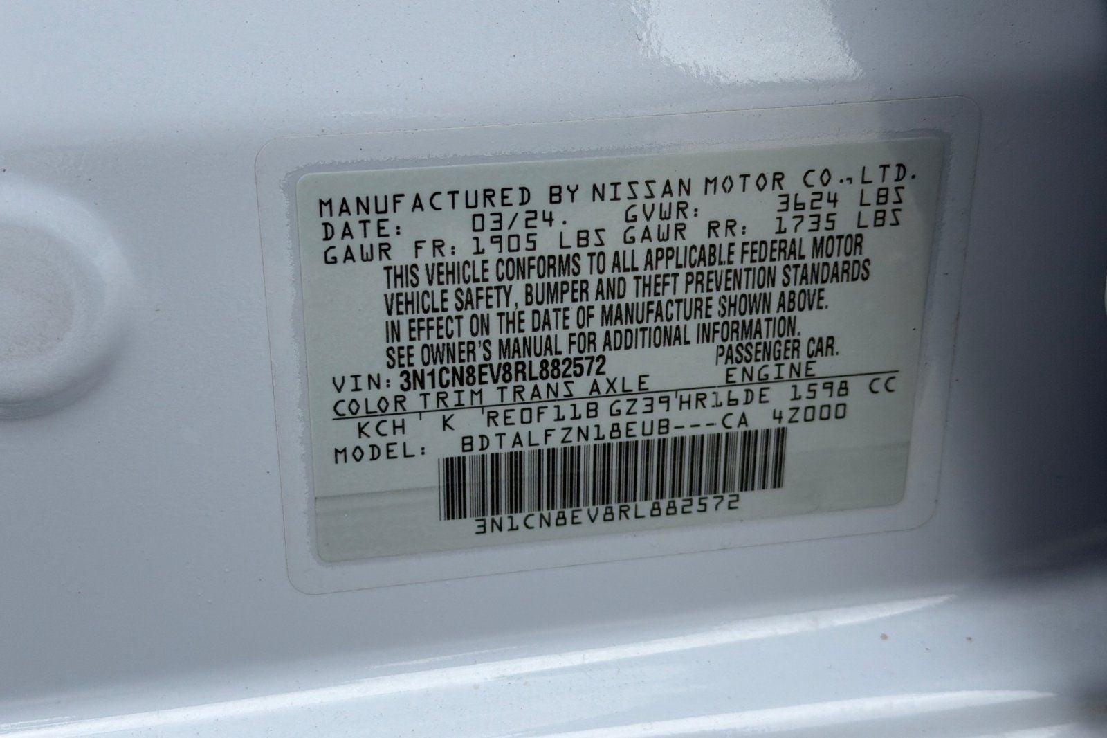 2024 Nissan Versa 1.6 SV