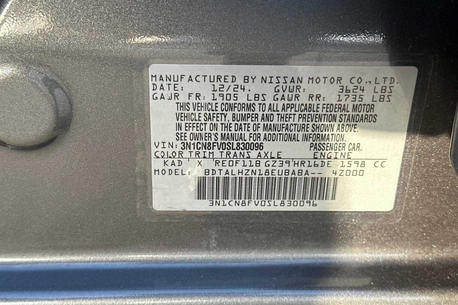 2025 Nissan Versa 1.6 SR