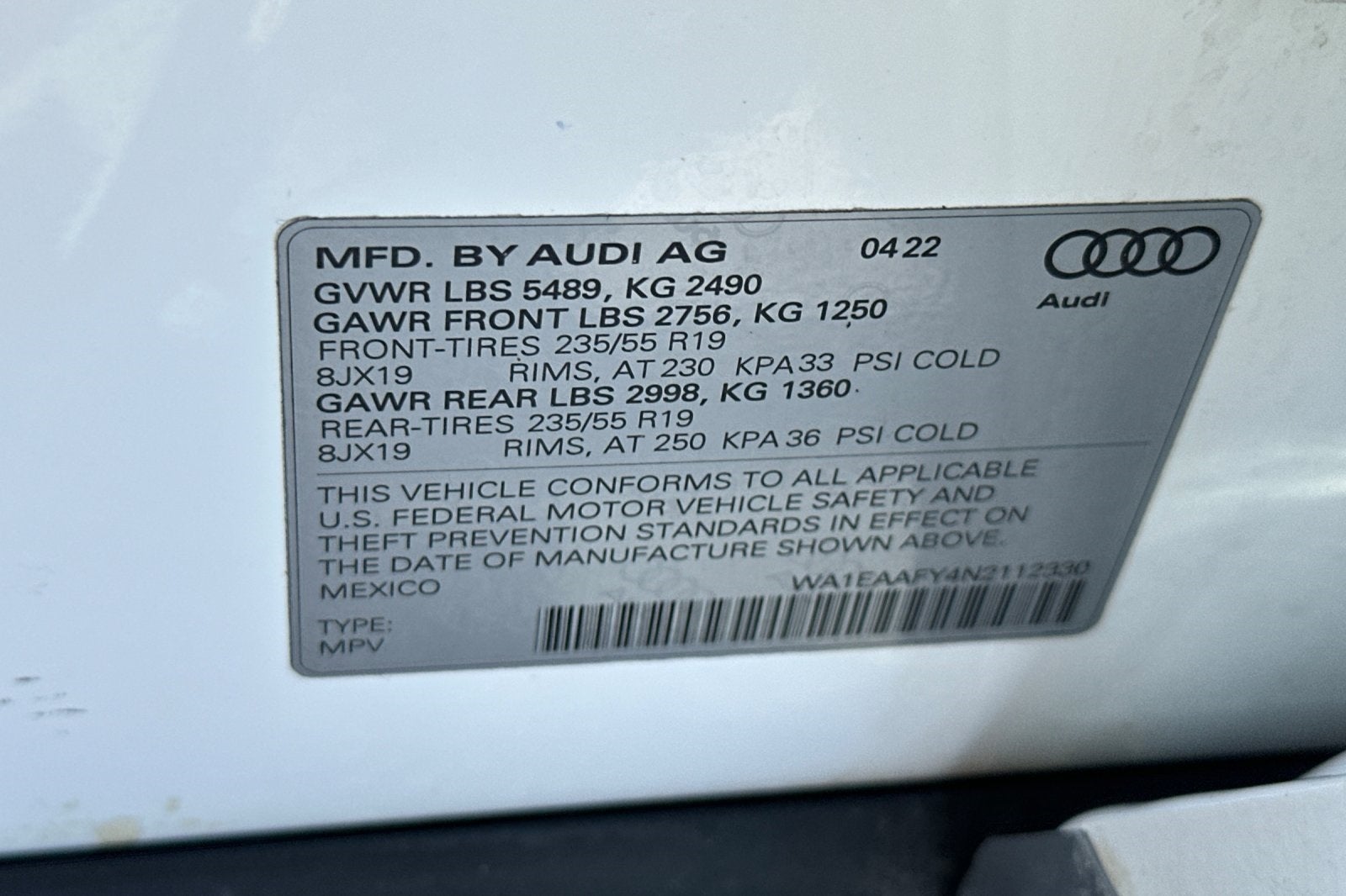 2022 Audi Q5 45 S line Premium quattro