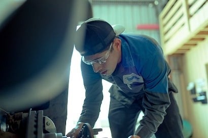 Service Technician Working